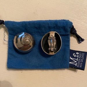 Mignon Faget Large moonsnail clip-on earrings. Retired.
